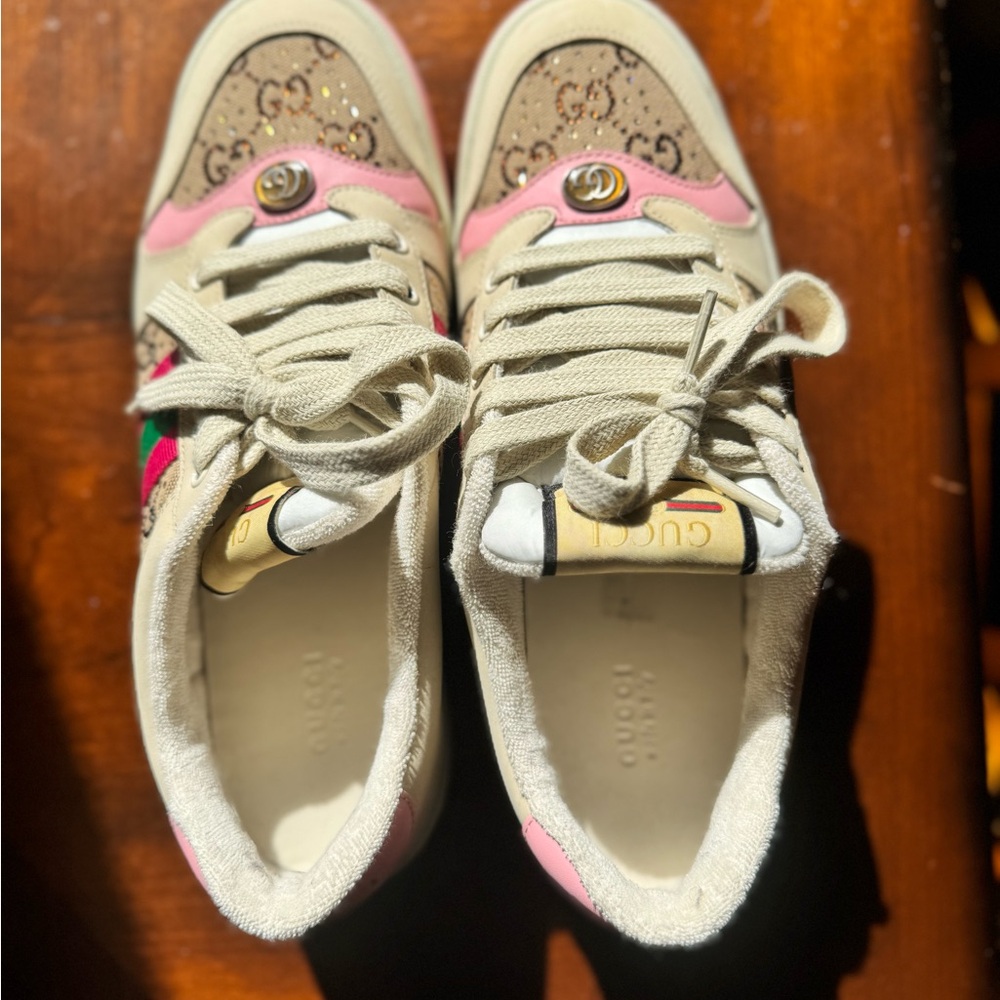 AUTHENTIC NWOT Gucci GG Crystal Screener Sneakers - Picture 14 of 16